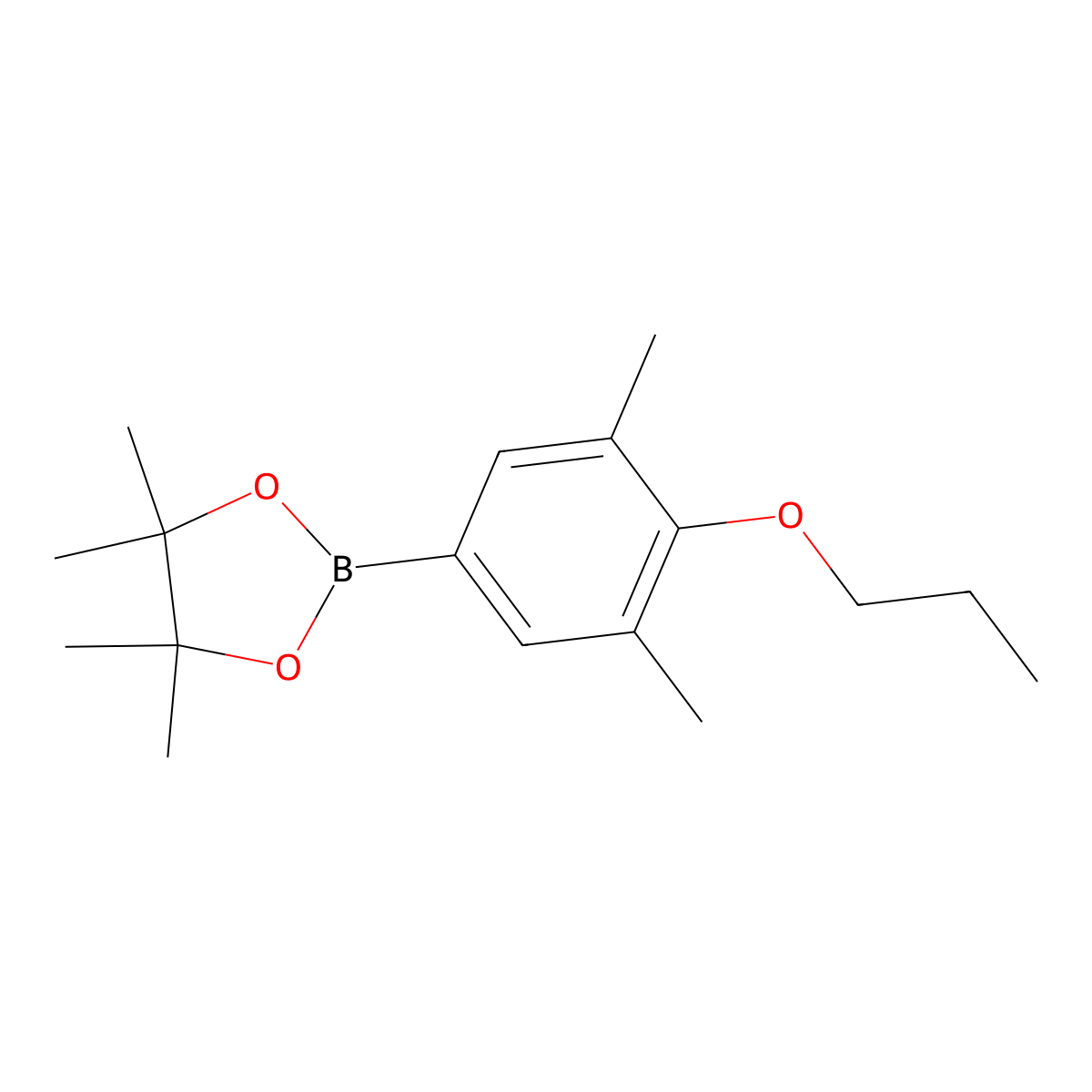 2-(3,5-Dimethyl-4-propoxyphenyl)-4,4,5,5-tetramethyl-1,3,2-dioxaborolane molecular structure, CAS 1075196-45-0