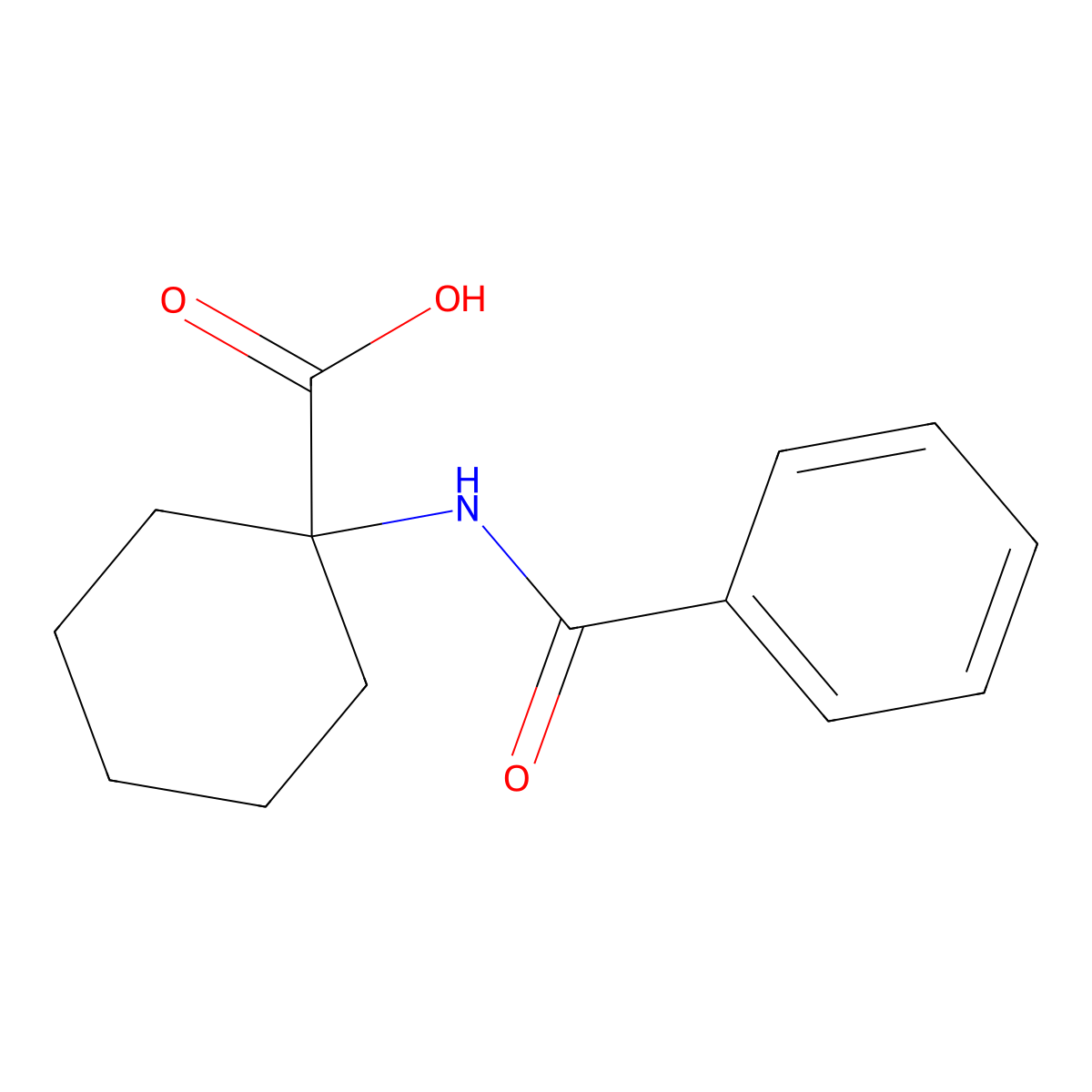 1-(Benzoylamino)cyclohexanecarboxylic acid molecular structure, CAS 107521-99-3