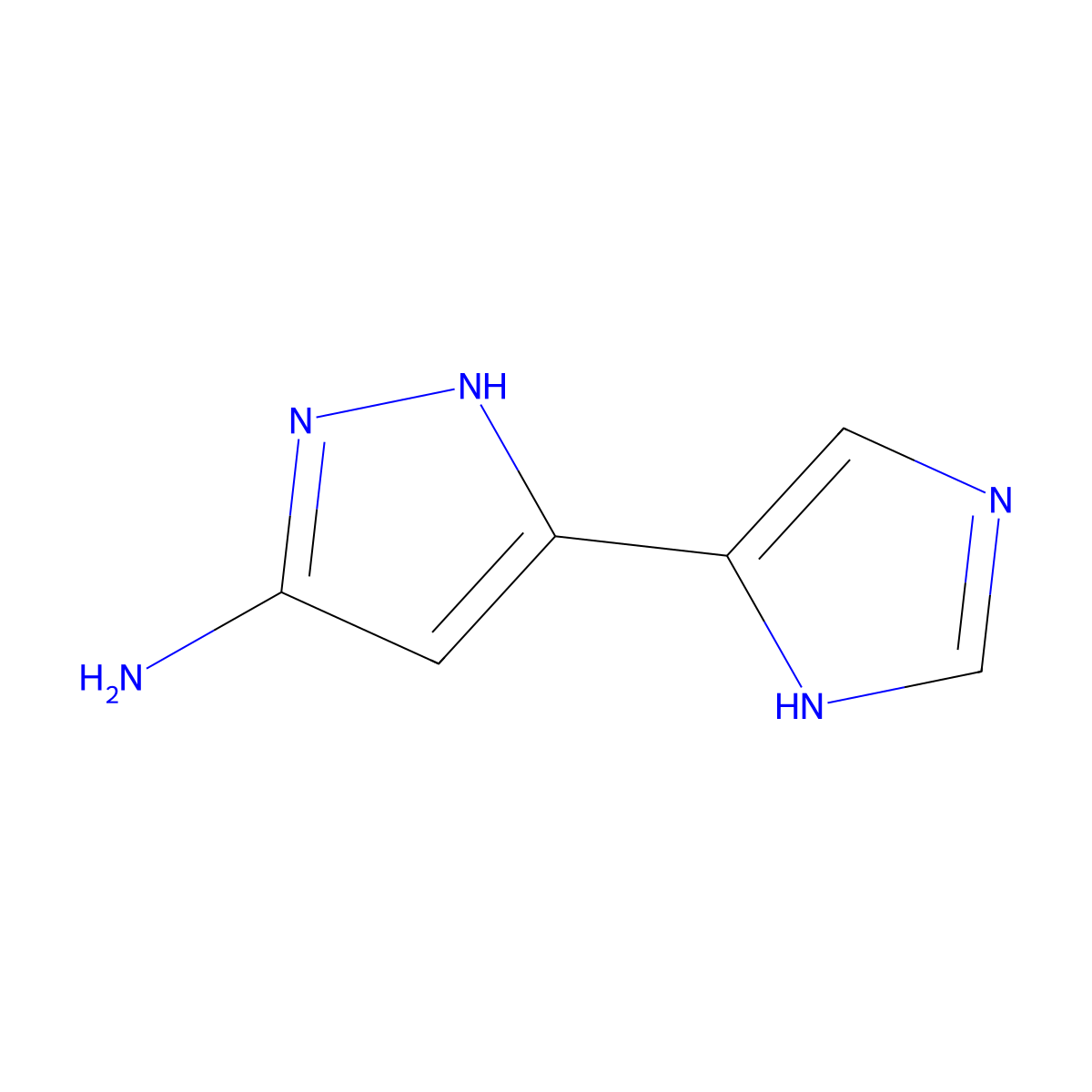 3-(1H-Imidazol-4-YL)-1H-pyrazol-5-amine molecular structure, CAS 1075218-96-0