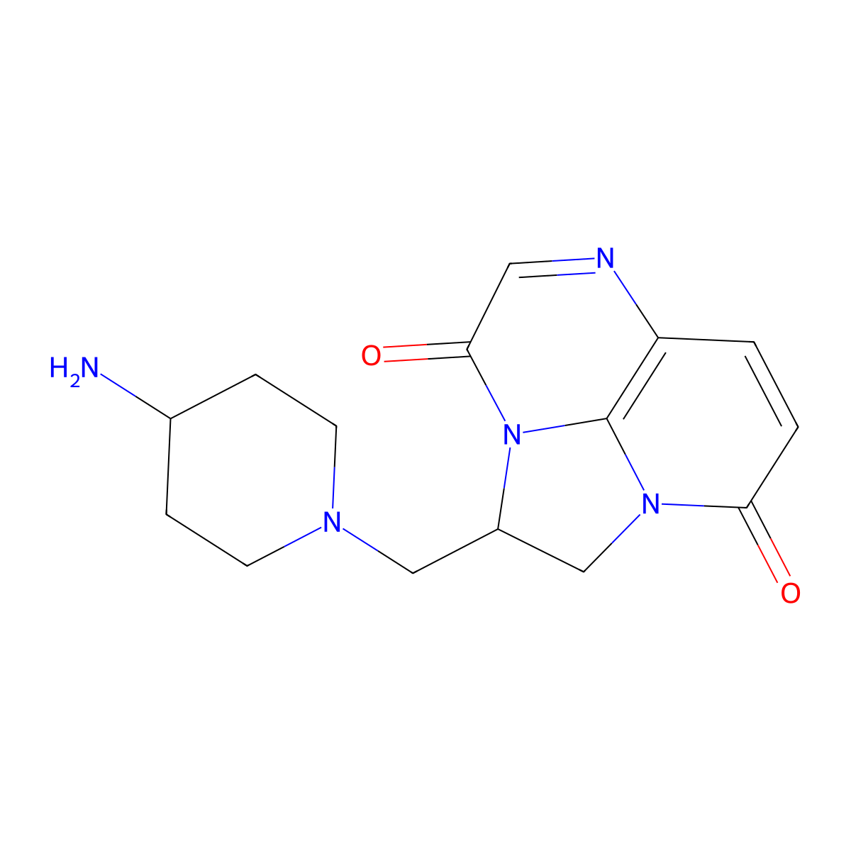 2-((4-aminopiperidin-1-yl)methyl)-1,2-dihydro-3H,8H-2a,5,8a-triazaacenaphthylene-3,8-dione molecular structure, CAS 1075238-00-4