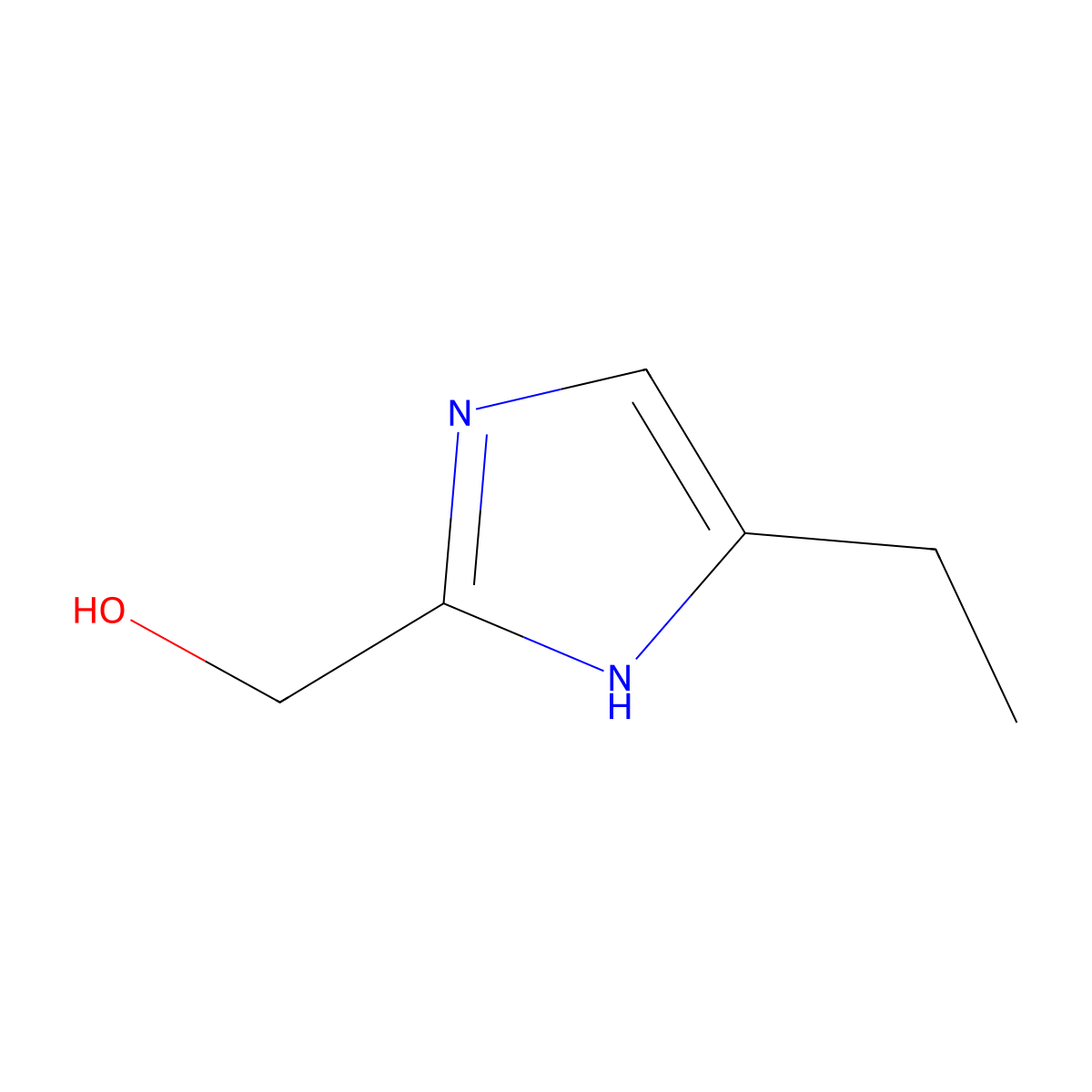 (5-ethyl-1H-imidazol-2-yl)methanol molecular structure, CAS 1075238-75-3