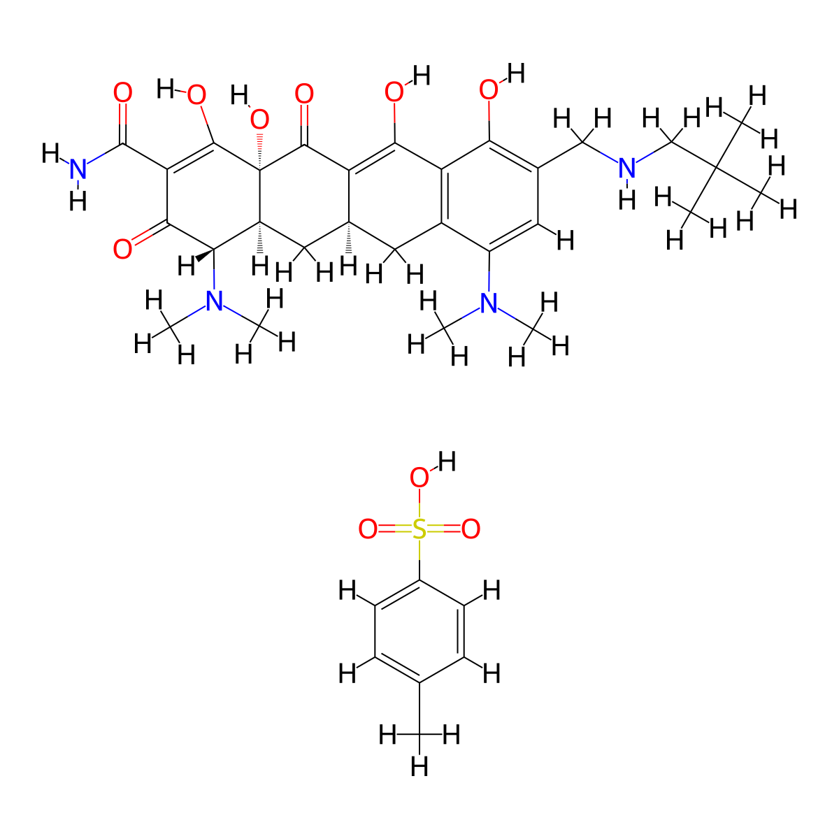 Omadacycline Tosylate molecular structure, CAS 1075240-43-5