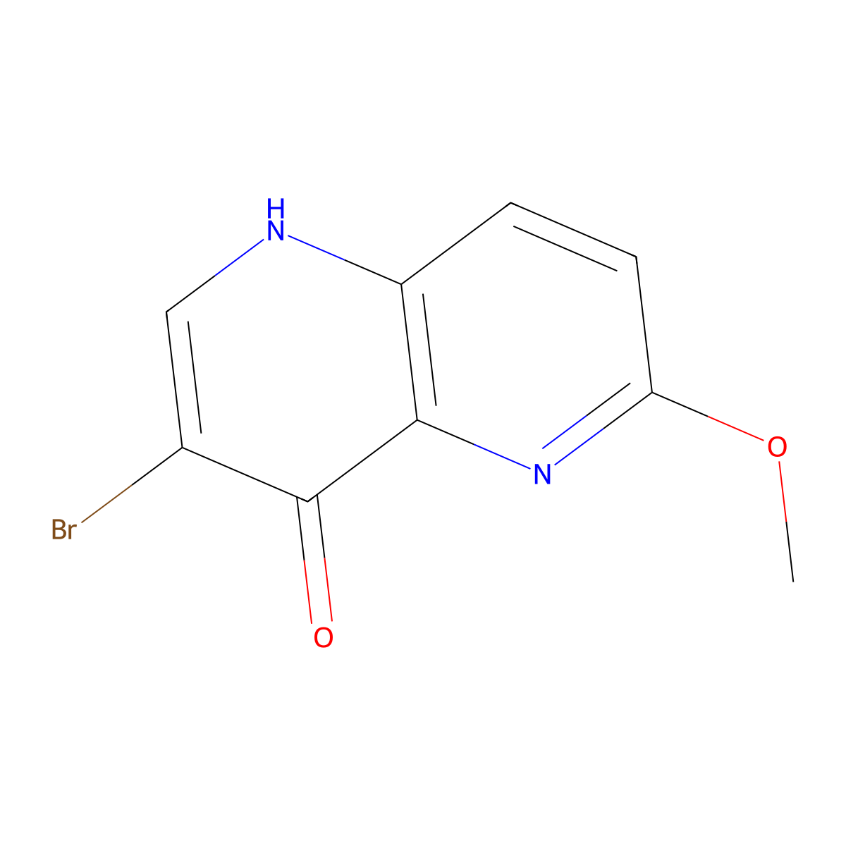 3-Bromo-6-methoxy-1,5-naphthyridin-4-ol molecular structure, CAS 1075259-68-5