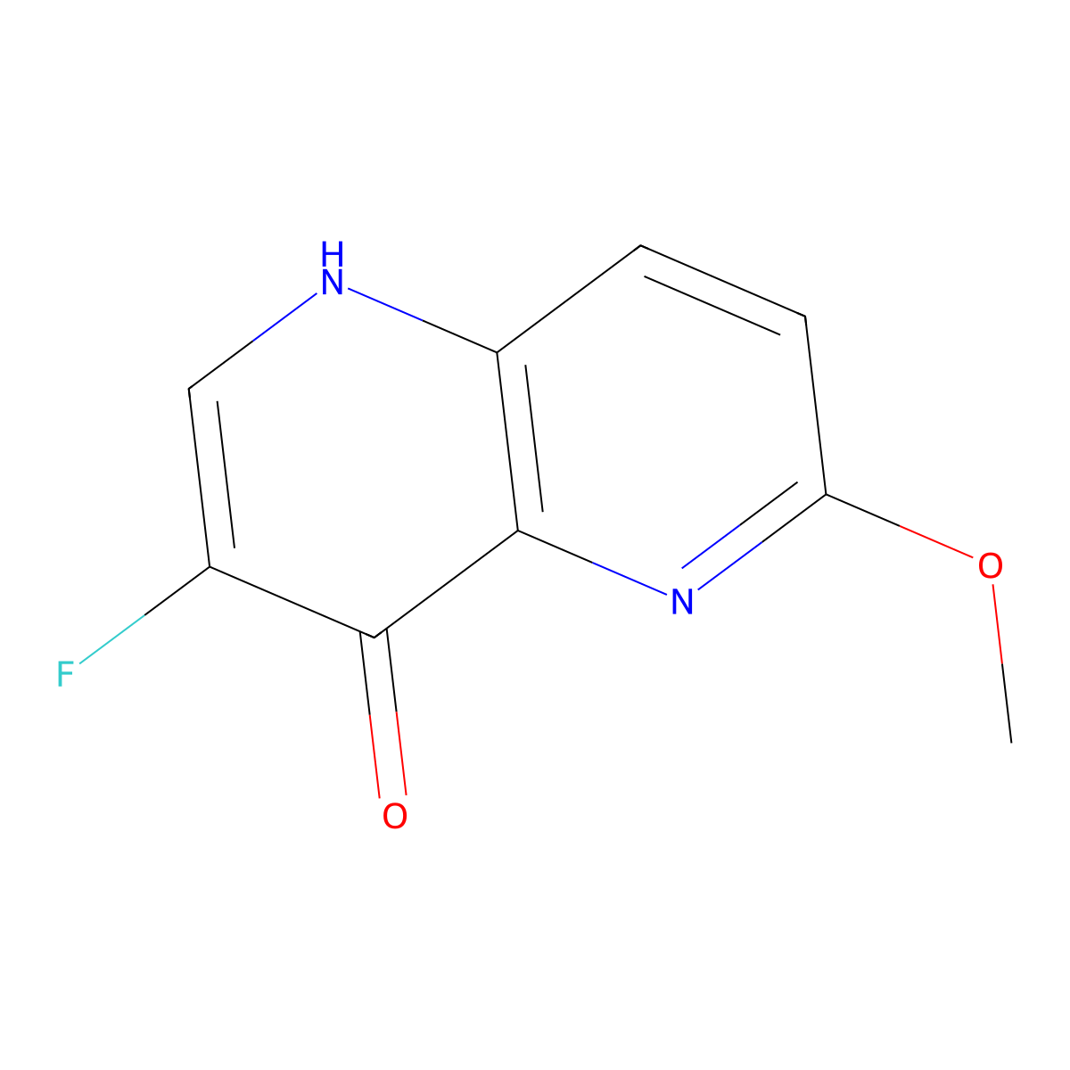 3-Fluoro-6-methoxy-1,5-naphthyridin-4-ol molecular structure, CAS 1075259-77-6