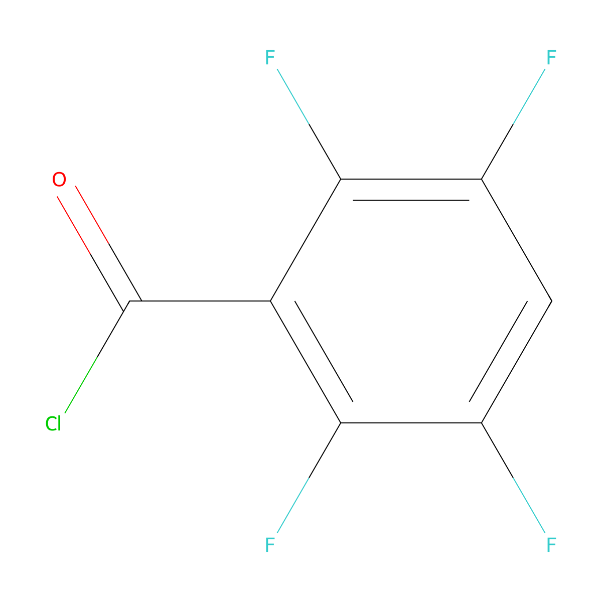 2,3,5,6-Tetrafluorobenzoyl Chloride molecular structure, CAS 107535-73-9