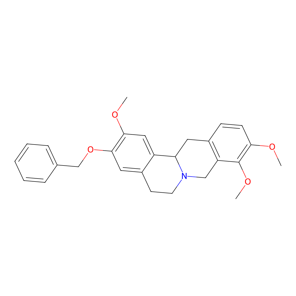 (S)-3-(benzyloxy)-2,9,10-trimethoxy-5,8,13,13a-tetrahydro-6H-isoquinolino[3,2-a]isoquinoline molecular structure, CAS 107538-88-5