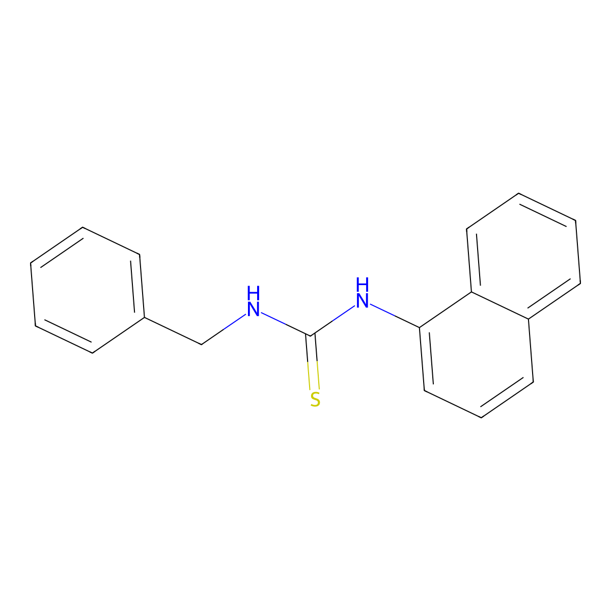 1-Benzyl-3-naphthalen-1-ylthiourea molecular structure, CAS 107544-71-8