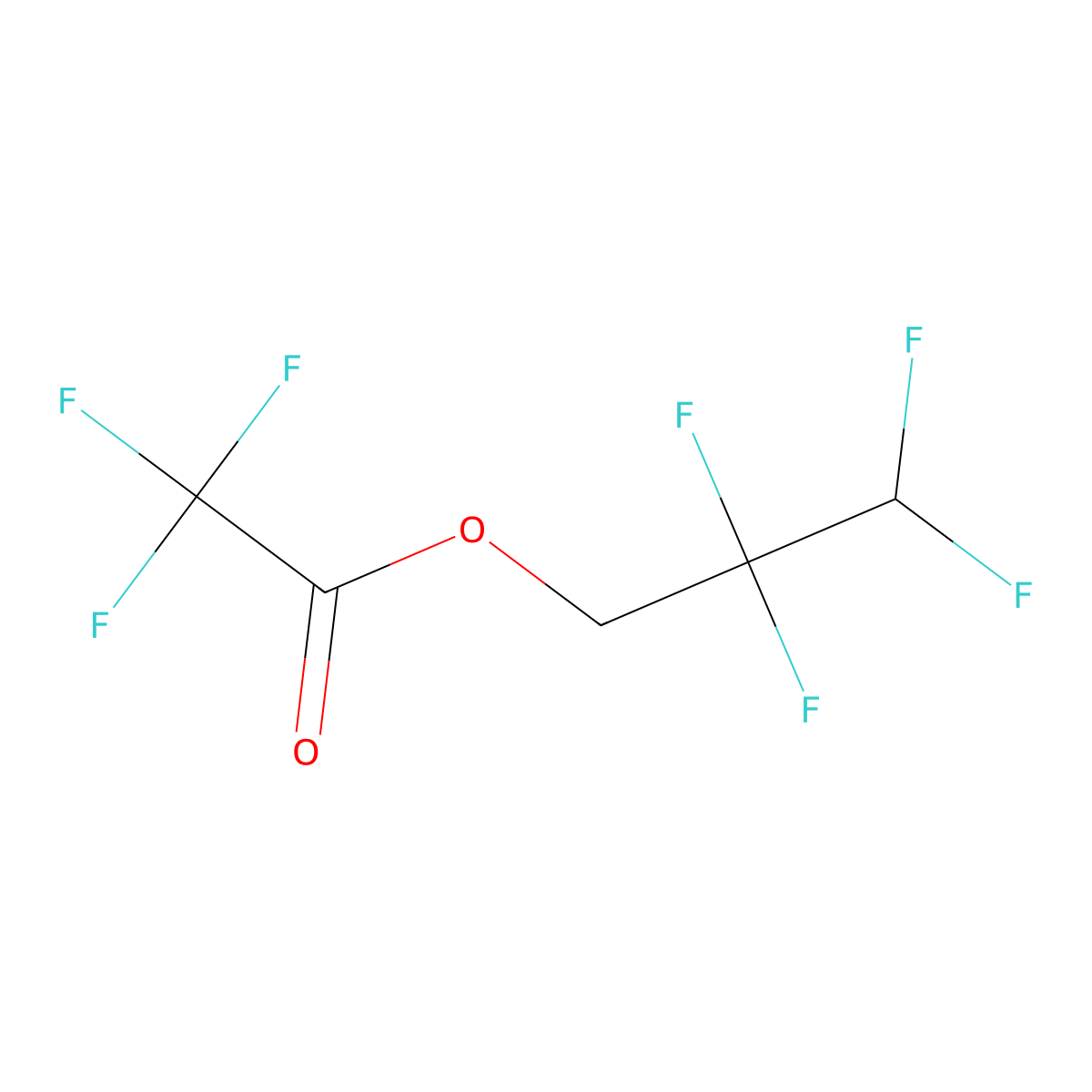 2,2,3,3-Tetrafluoropropyl trifluoroacetate molecular structure, CAS 107551-72-4