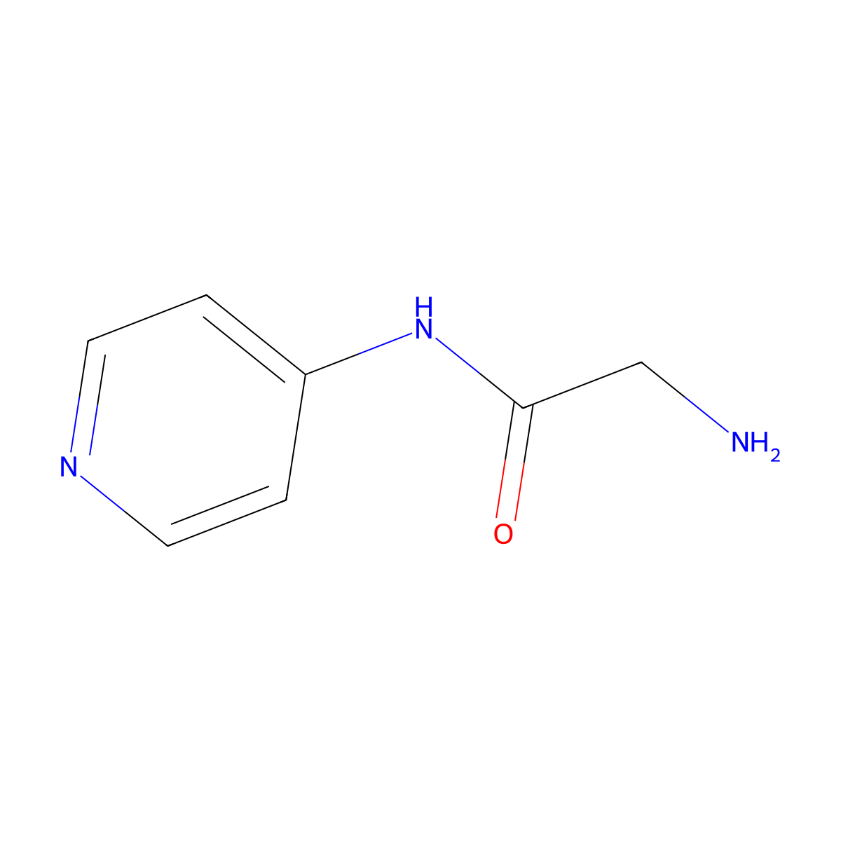 N-pyridin-4-ylglycinamide molecular structure, CAS 107551-91-7