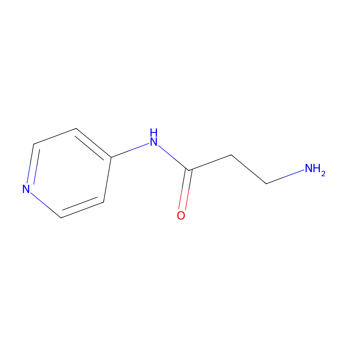 3-Amino-N-(pyridin-4-yl)propanamide molecular structure, CAS 107551-92-8