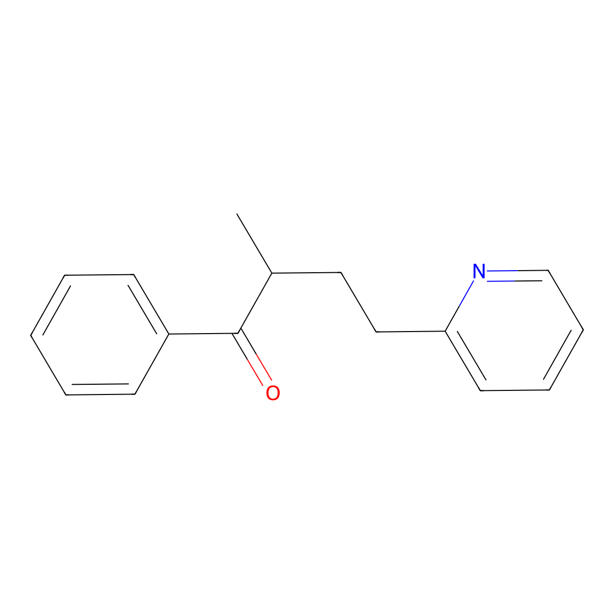 2-Methyl-1-phenyl-4-(pyridin-2-yl)butan-1-one molecular structure, CAS 107552-41-0