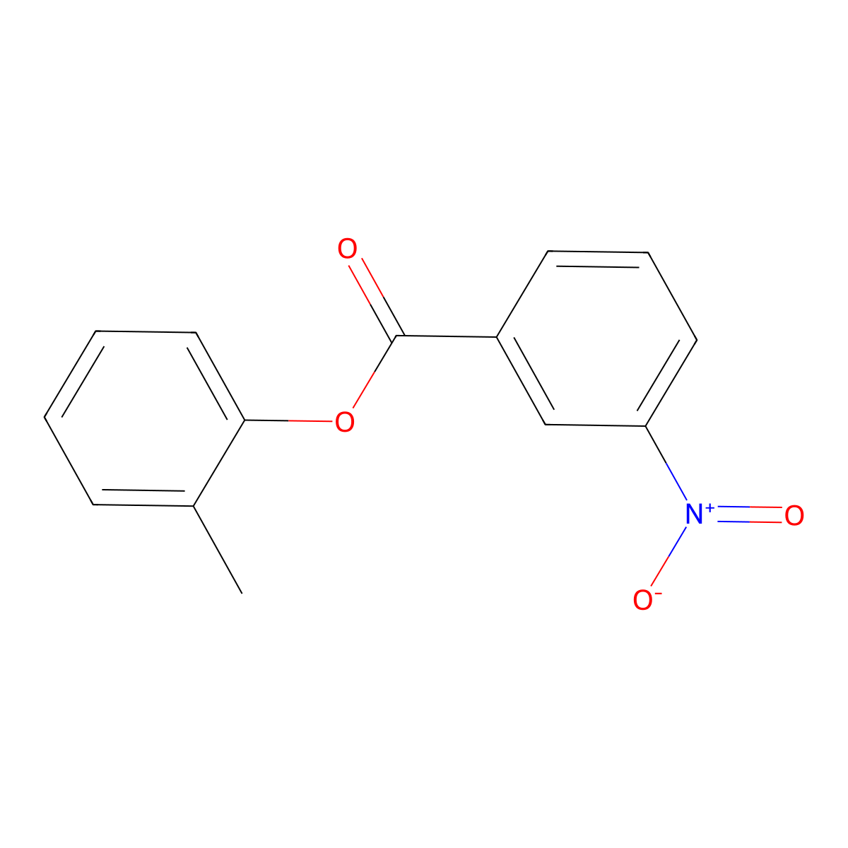 2-Methylphenyl 3-nitrobenzoate molecular structure, CAS 107558-20-3