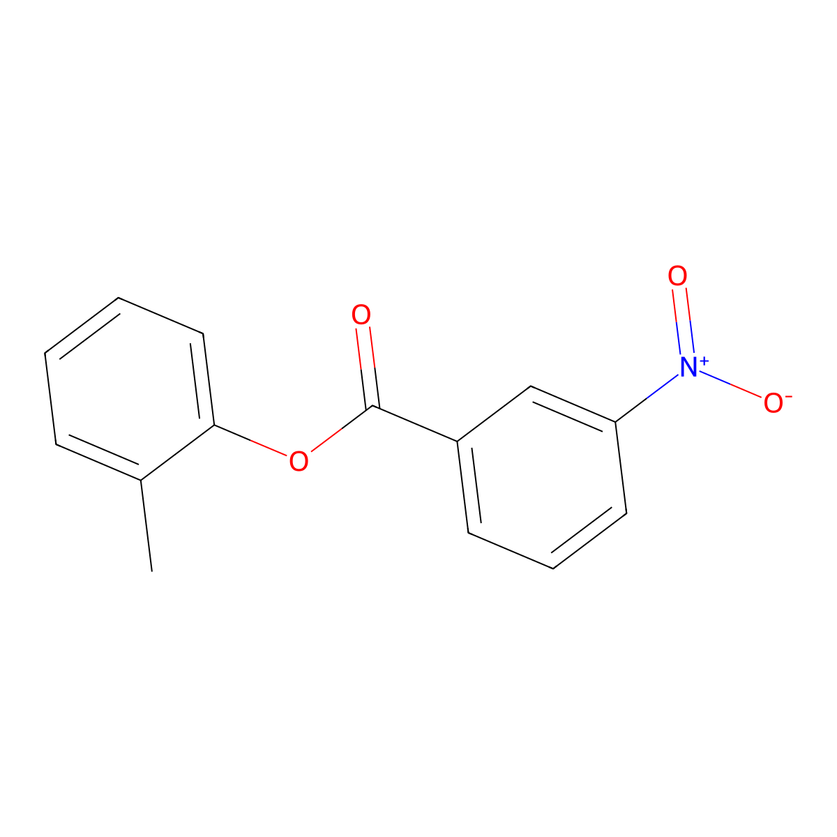 2-Methylphenyl 3-nitrobenzoate molecular structure, CAS 107558-20-3