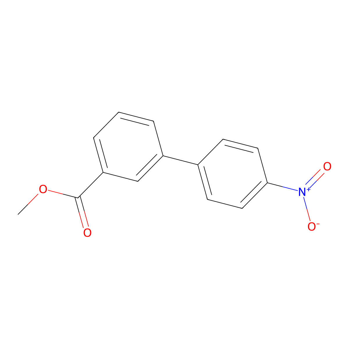 Methyl 3-(4-nitrophenyl)benzoate molecular structure, CAS 107558-26-9