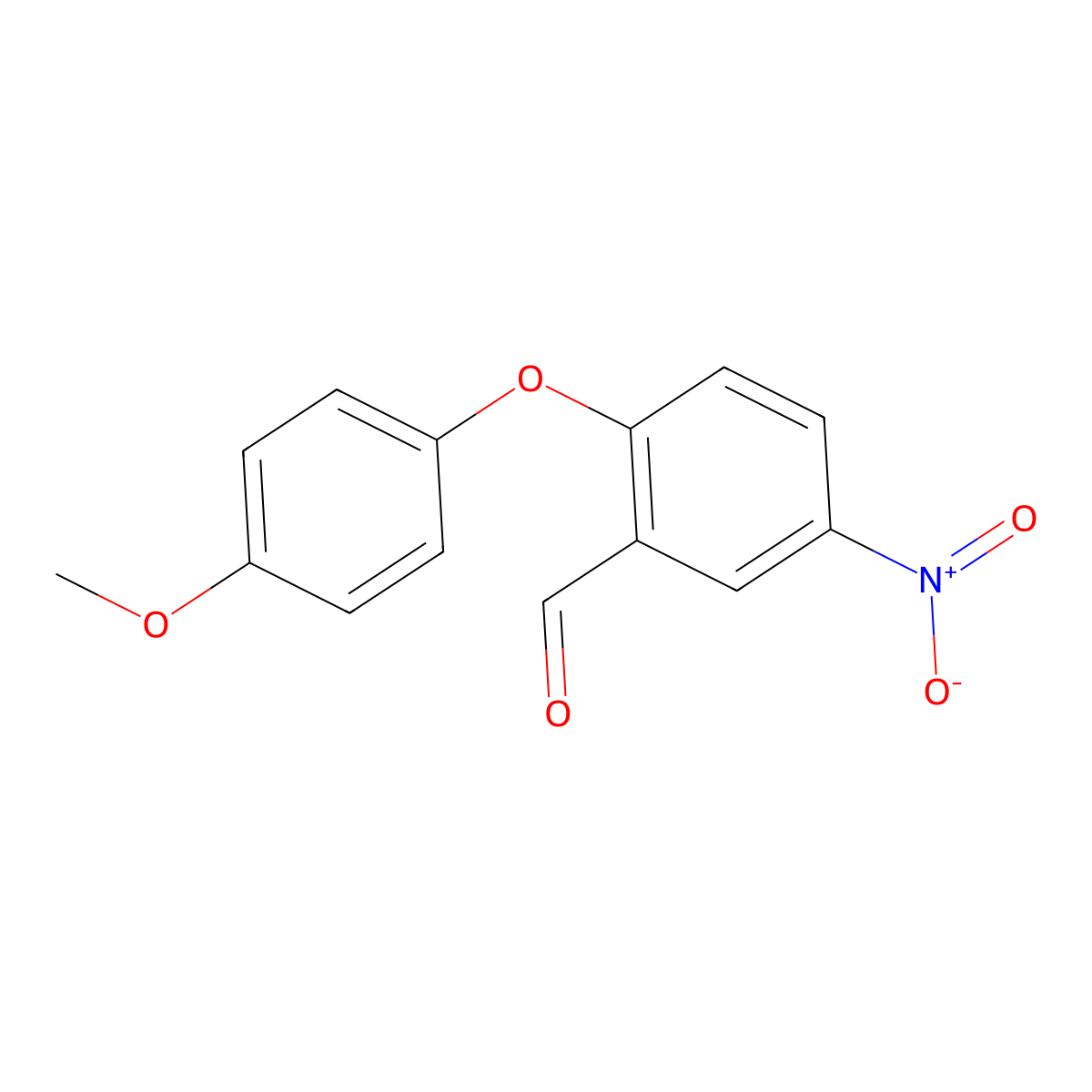 2-(4-Methoxyphenoxy)-5-nitrobenzaldehyde molecular structure, CAS 107558-35-0