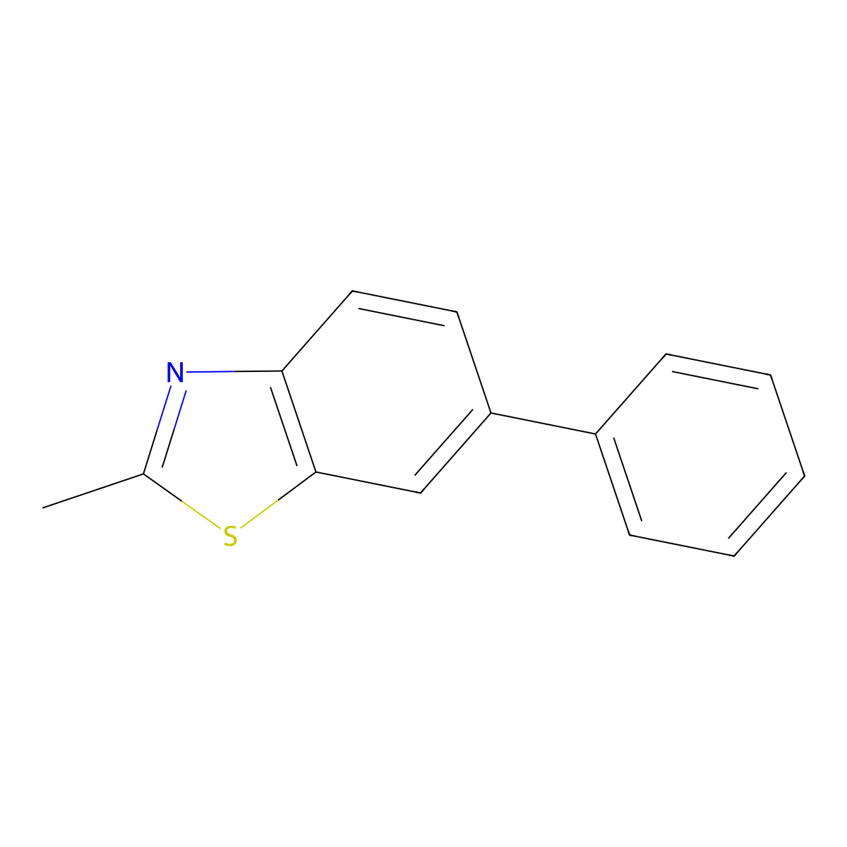 2-Methyl-6-phenylbenzothiazole molecular structure, CAS 107559-02-4