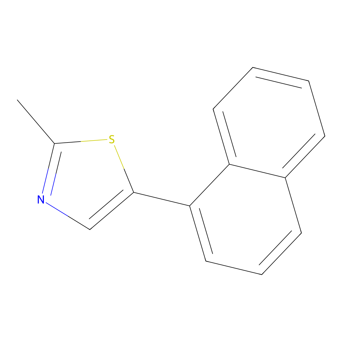 2-Methyl-5-(1-naphthalenyl)thiazole molecular structure, CAS 107559-03-5