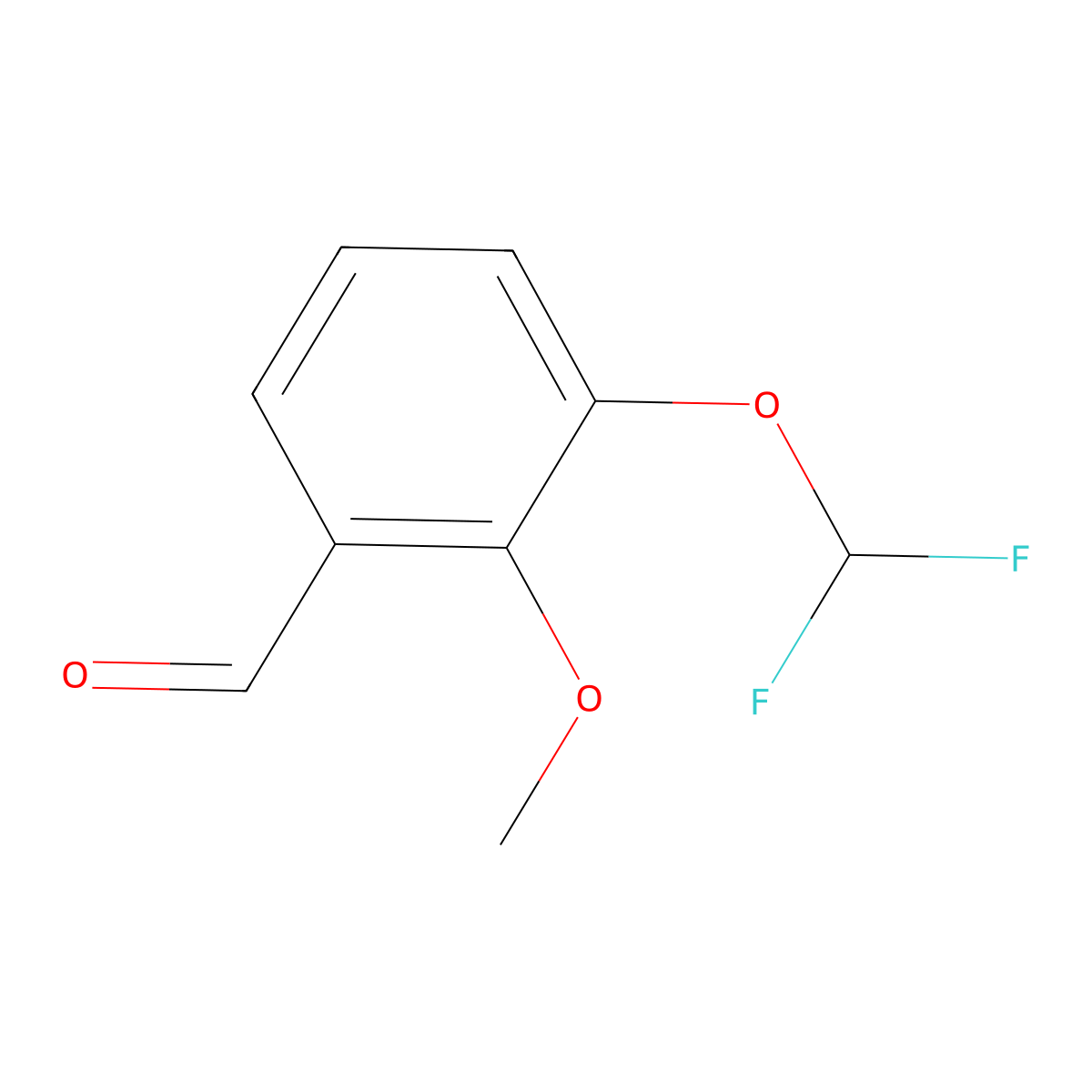 3-Difluoromethoxy-2-methoxybenzaldehyde molecular structure, CAS 1075689-07-4