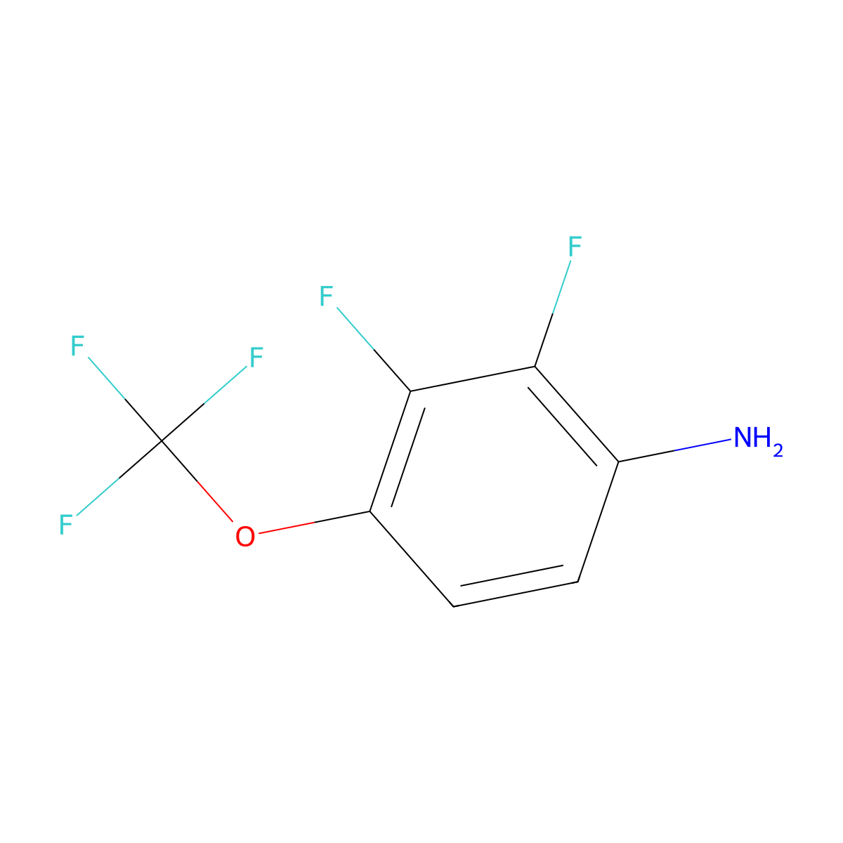 2,3-Difluoro-4-(trifluoromethoxy)aniline molecular structure, CAS 107570-54-7