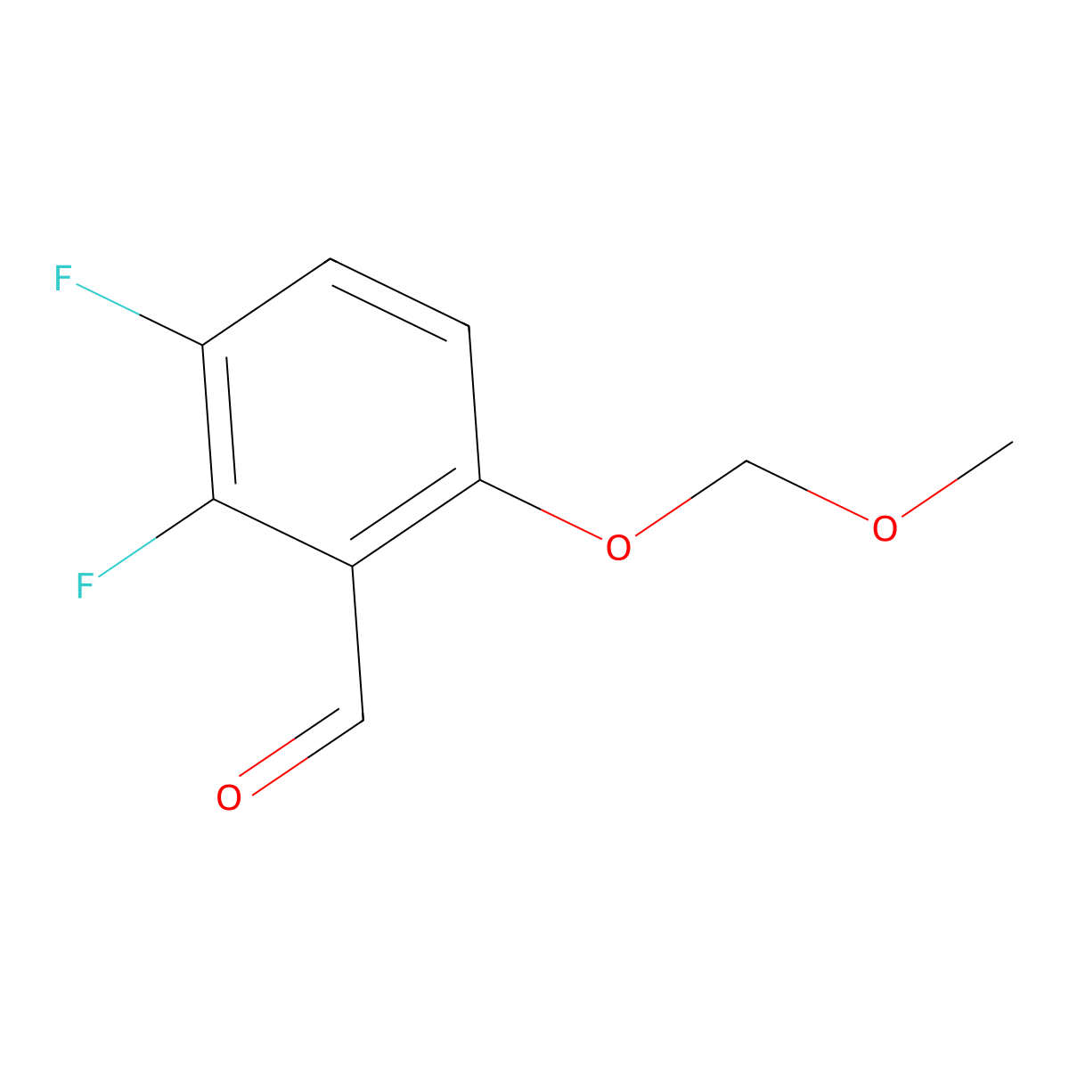 2,3-Difluoro-6-(methoxymethoxy)benzaldehyde molecular structure, CAS 1075701-01-7