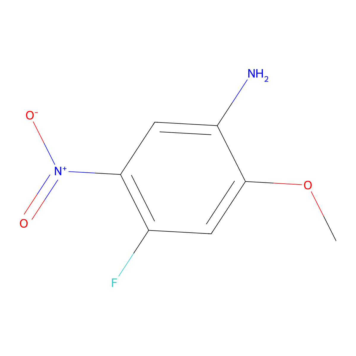 4-Fluoro-2-methoxy-5-nitroaniline molecular structure, CAS 1075705-01-9