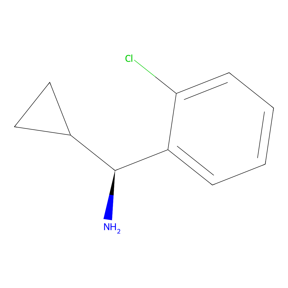 (S)-(2-chlorophenyl)(cyclopropyl)methanamine molecular structure, CAS 1075715-53-5