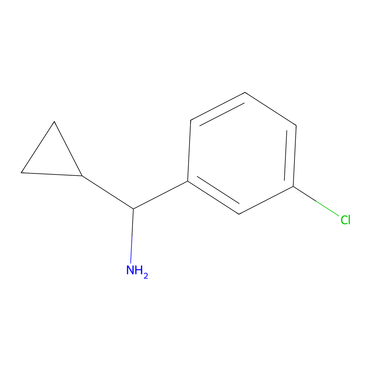 (S)-(3-chlorophenyl)(cyclopropyl)methanamine molecular structure, CAS 1075715-54-6