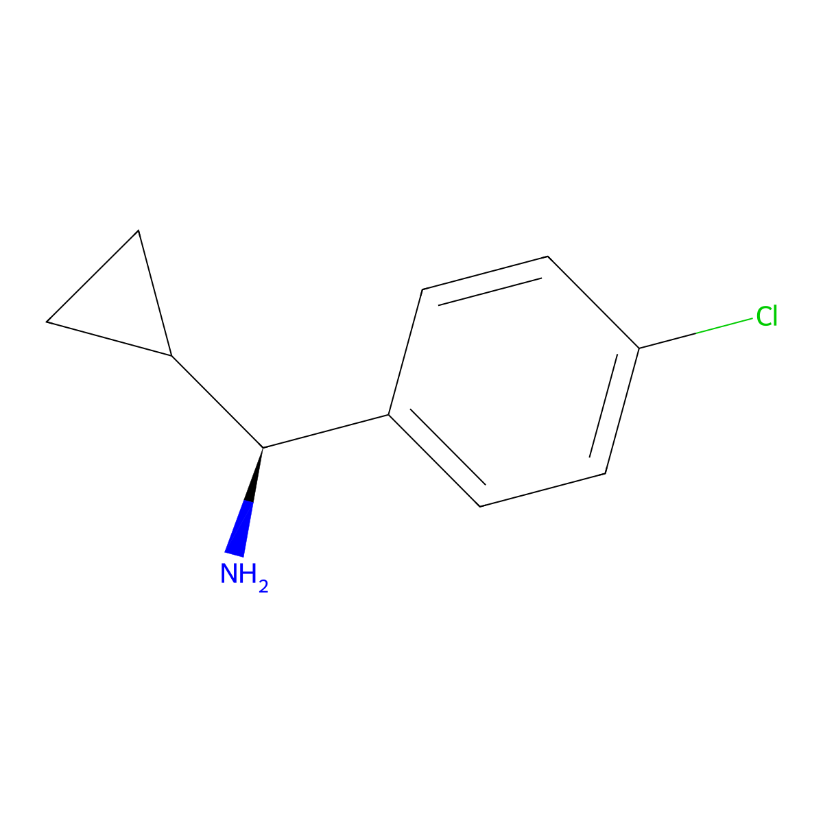 (S)-(4-chlorophenyl)(cyclopropyl)methanamine molecular structure, CAS 1075715-55-7