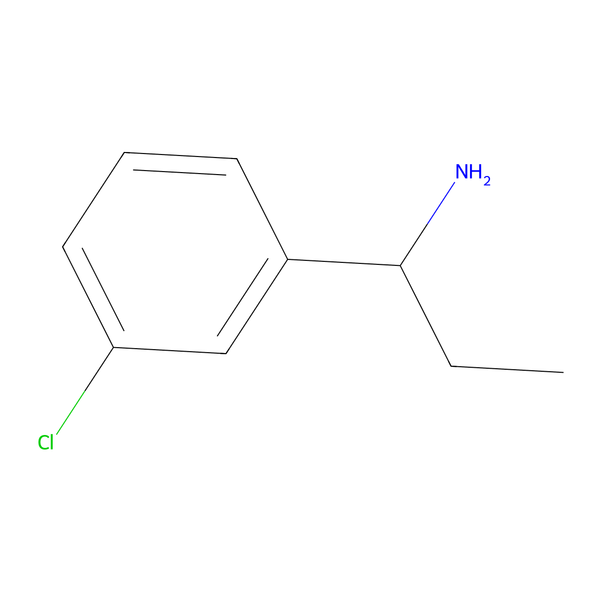 (alphaS)-3-Chloro-alpha-ethylbenzenemethanamine molecular structure, CAS 1075715-57-9