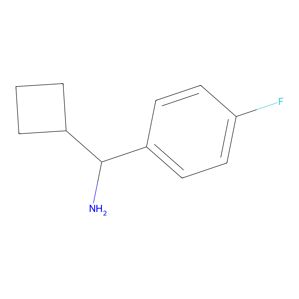 (S)-1-Cyclobutyl-1-(4-fluorophenyl)methanamine molecular structure, CAS 1075715-62-6