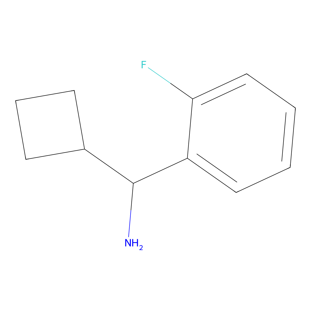Cyclobutyl(2-fluorophenyl)methanamine molecular structure, CAS 1075715-63-7