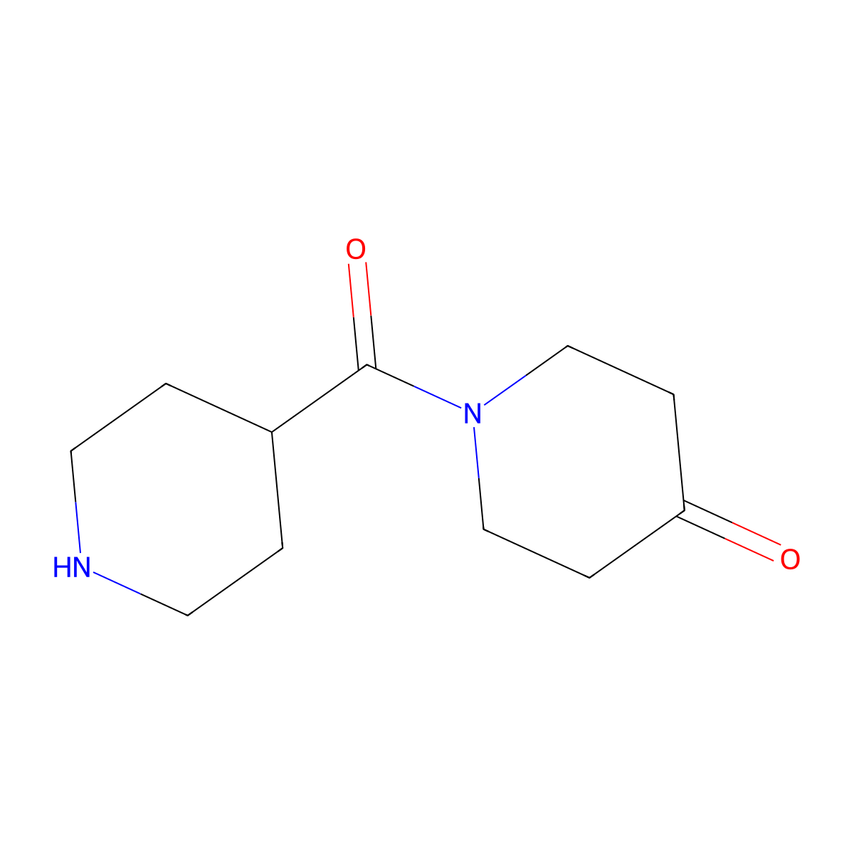 1-(Piperidine-4-carbonyl)piperidin-4-one molecular structure, CAS 1075716-15-2