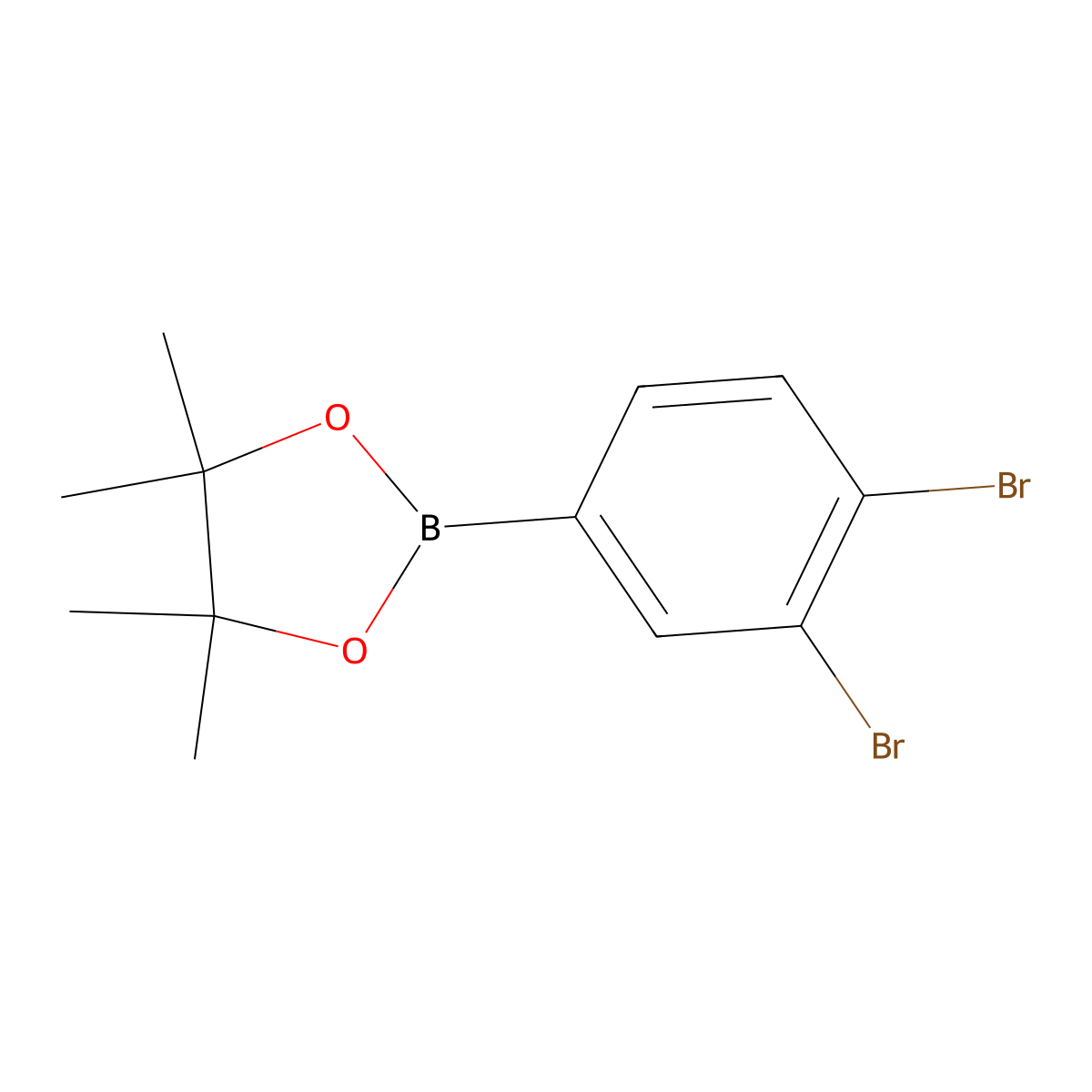 2-(3,4-Dibromophenyl)-4,4,5,5-tetramethyl-1,3,2-dioxaborolane molecular structure, CAS 1075719-78-6