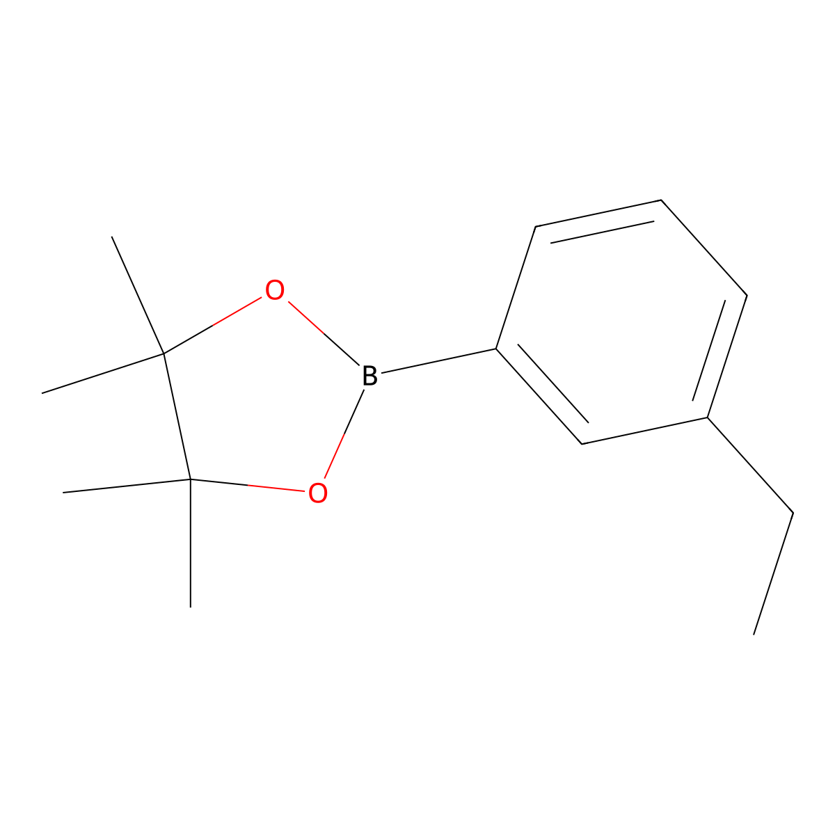 2-(3-Ethylphenyl)-4,4,5,5-tetramethyl-1,3,2-dioxaborolane molecular structure, CAS 1075719-83-3