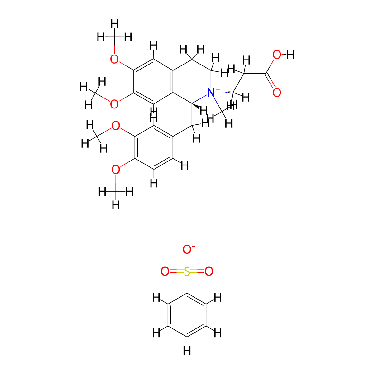 (R)-Laudanosine N-Carboxyethyl Benzenesulfonate molecular structure, CAS 1075727-06-8