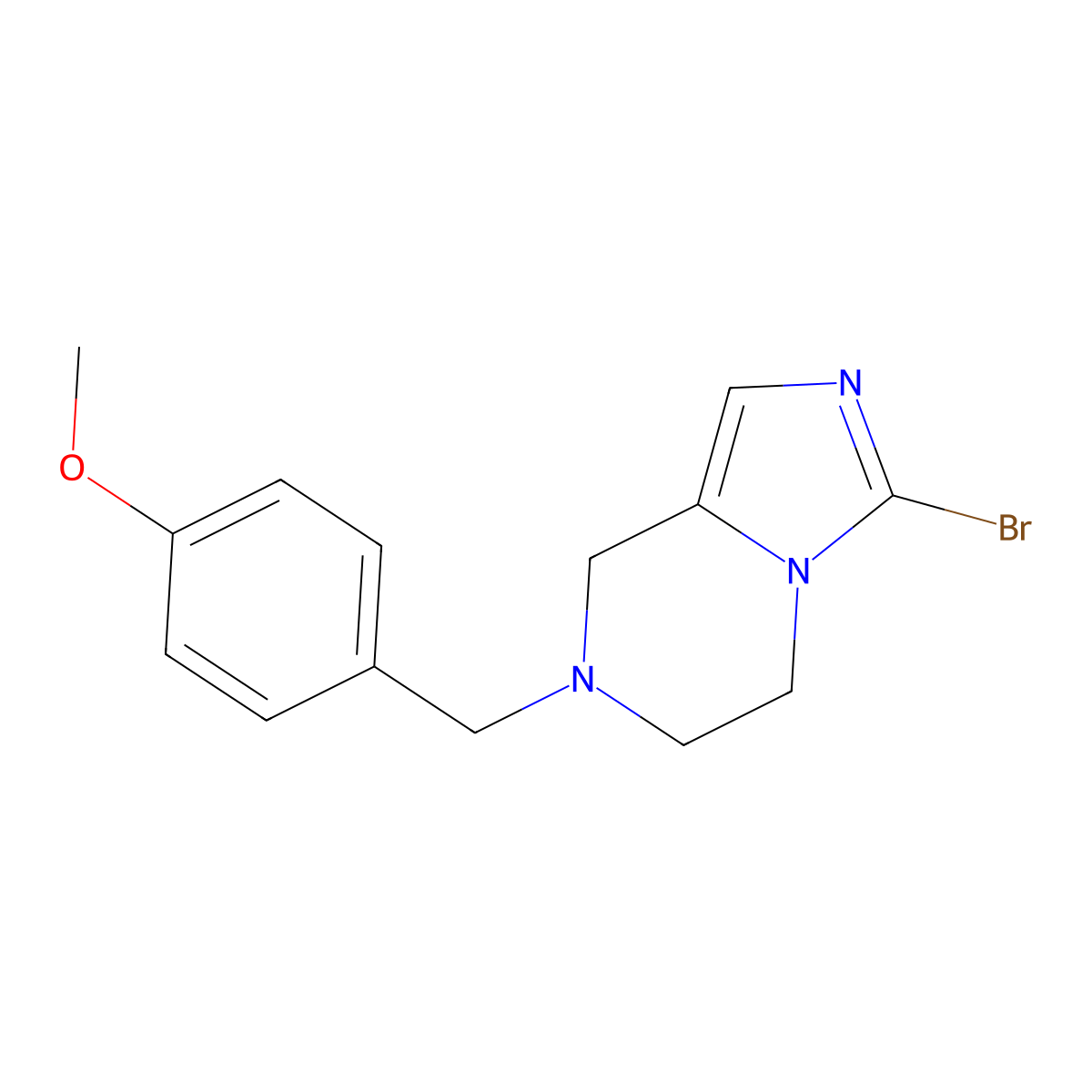 3-Bromo-7-(4-methoxybenzyl)-5,6,7,8-tetrahydroimidazo[1,5-a]pyrazine molecular structure, CAS 1075728-85-6