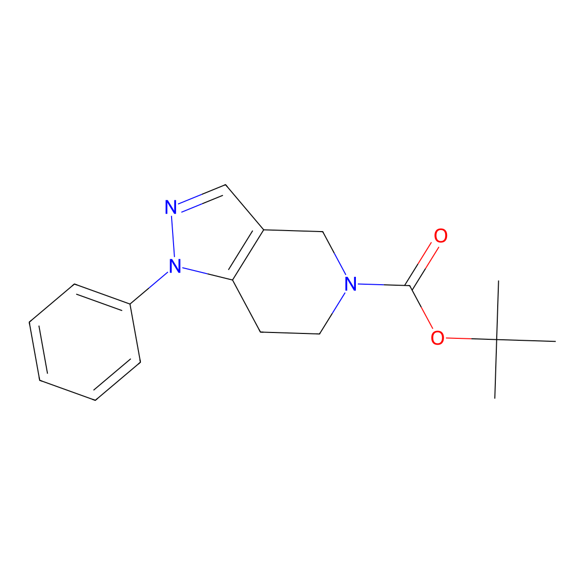 5-Boc-1-phenyl-1,4,6,7-tetrahydropyrazolo[4,3-c]pyridine molecular structure, CAS 1075729-08-6