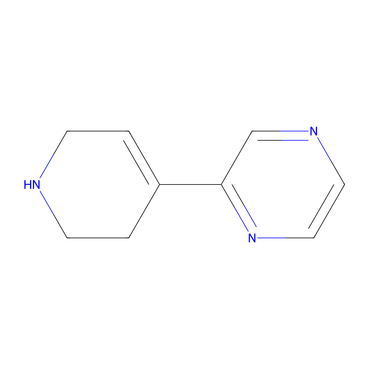 2-(1,2,3,6-Tetrahydropyridin-4-yl)pyrazine molecular structure, CAS 1075742-26-5