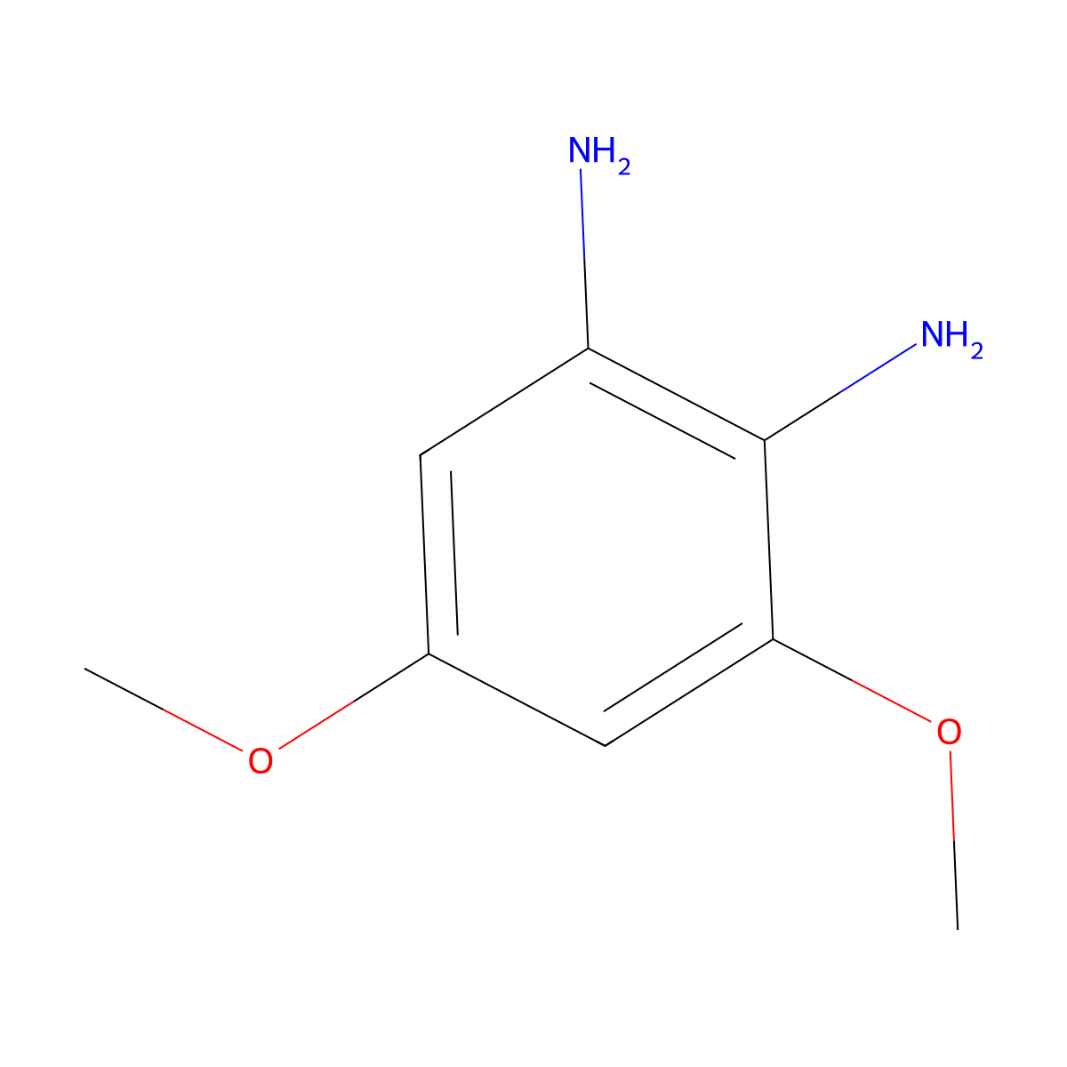 3,5-Dimethoxybenzene-1,2-diamine molecular structure, CAS 1075748-44-5