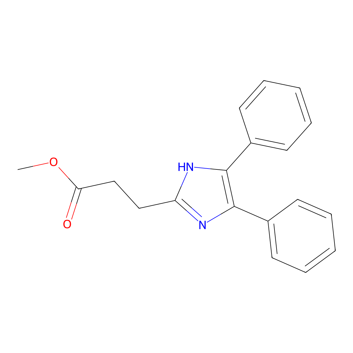 3-(4,5-diphenyl-1H-imidazol-2-yl)propionic acid methyl ester molecular structure, CAS 1075748-68-3