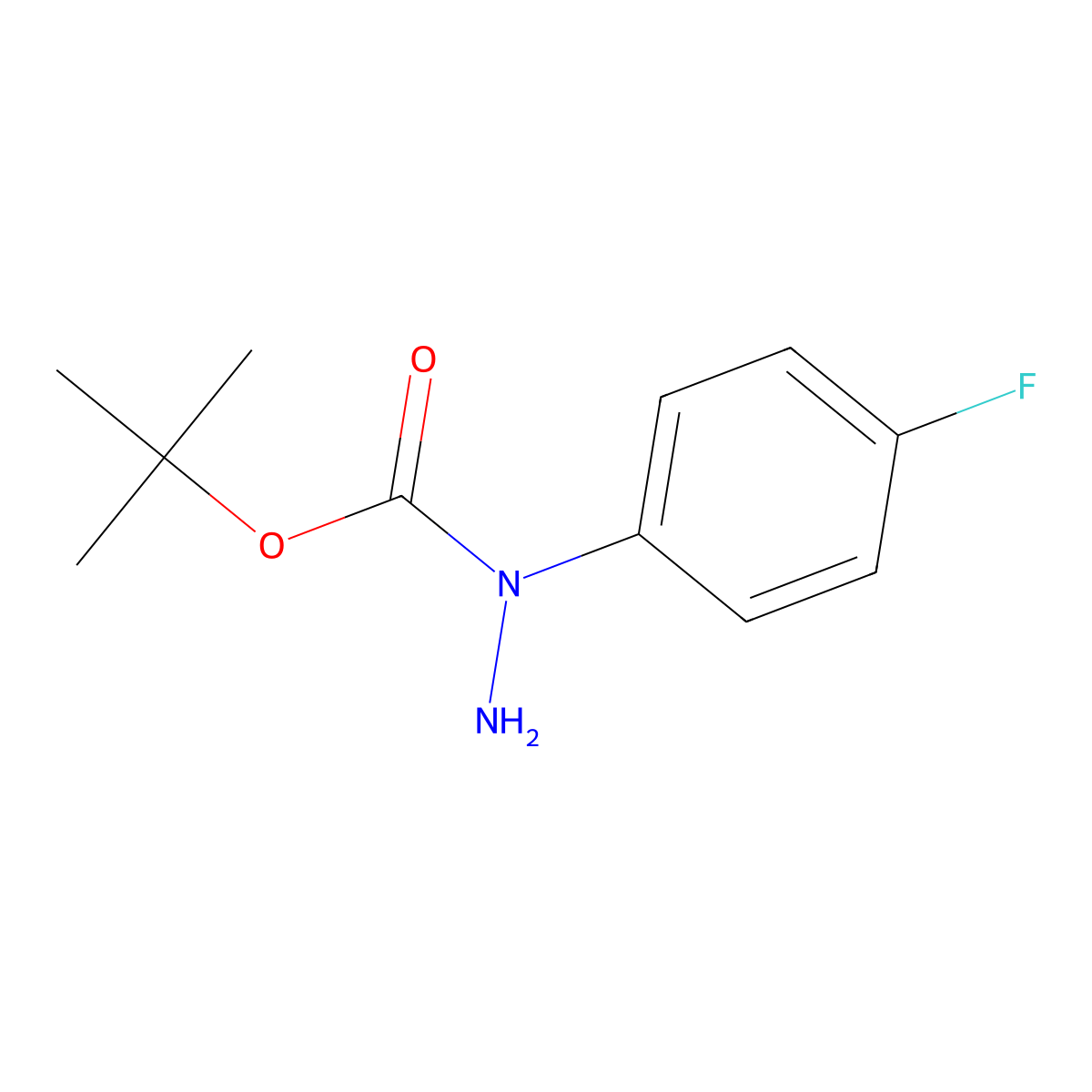 N-(4-Fluorophenyl)(tert-butoxy)carbohydrazide molecular structure, CAS 1075749-75-5