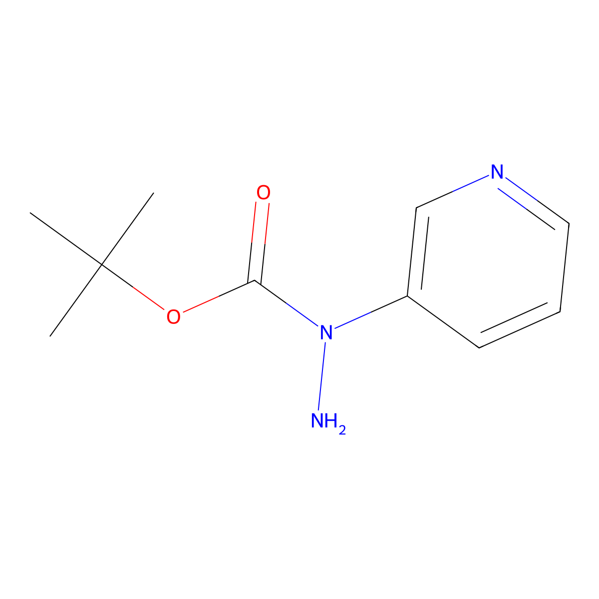 N-Pyridin-3-yl-hydrazinecarboxylic acid tert-butyl ester molecular structure, CAS 1075749-79-9