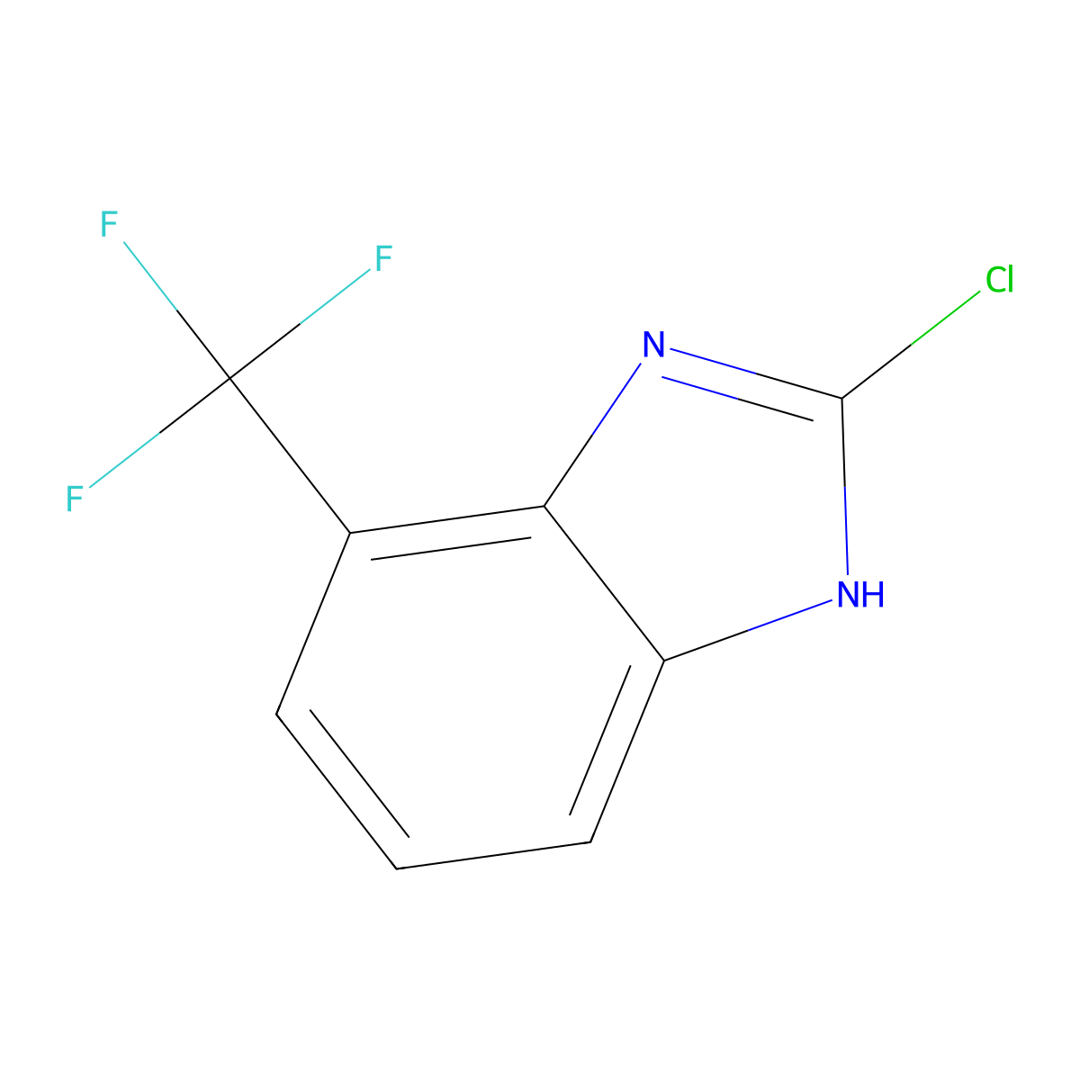 2-Chloro-7-(trifluoromethyl)-1H-benzo[d]imidazole molecular structure, CAS 1075753-27-3
