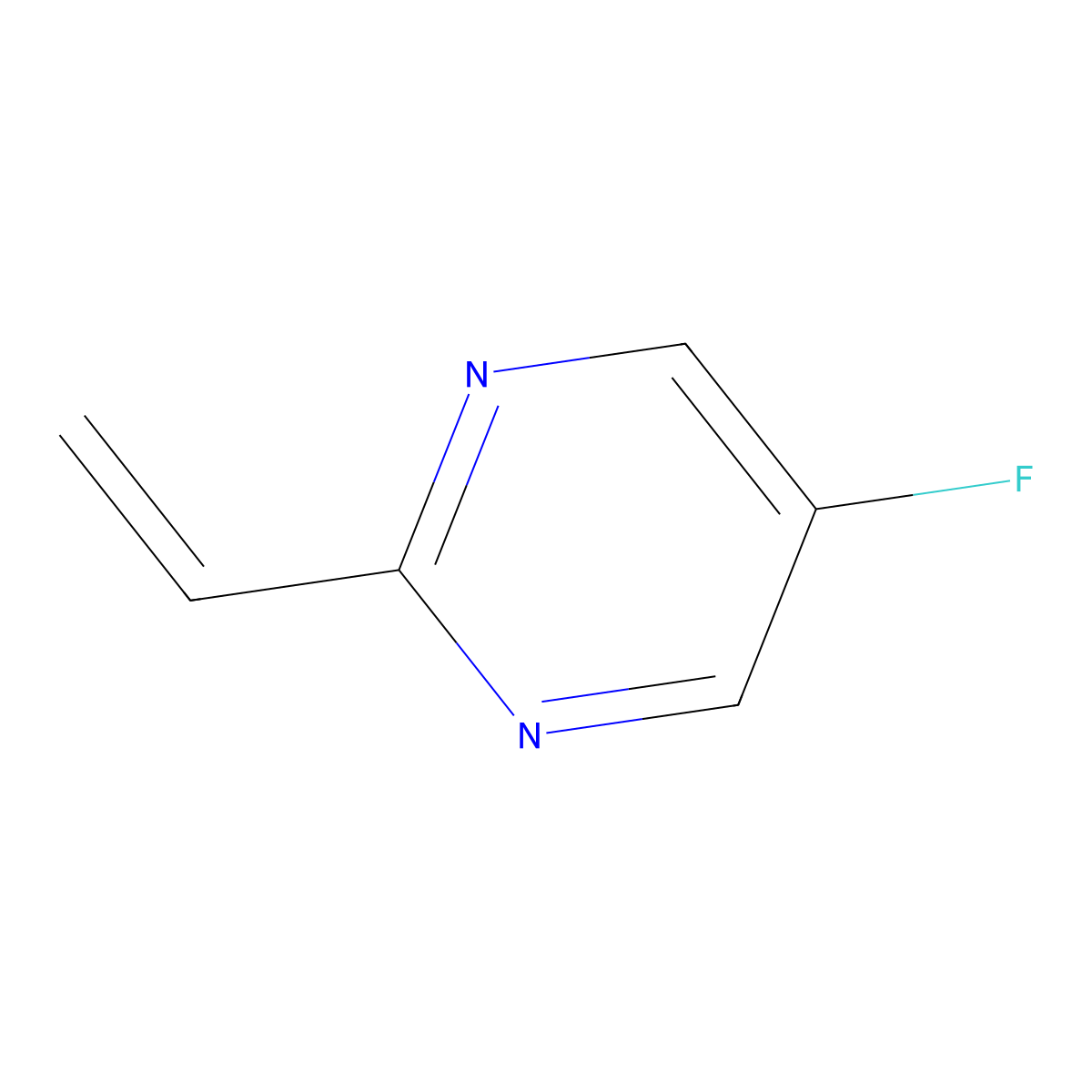 5-Fluoro-2-vinylpyrimidine molecular structure, CAS 1075756-72-7