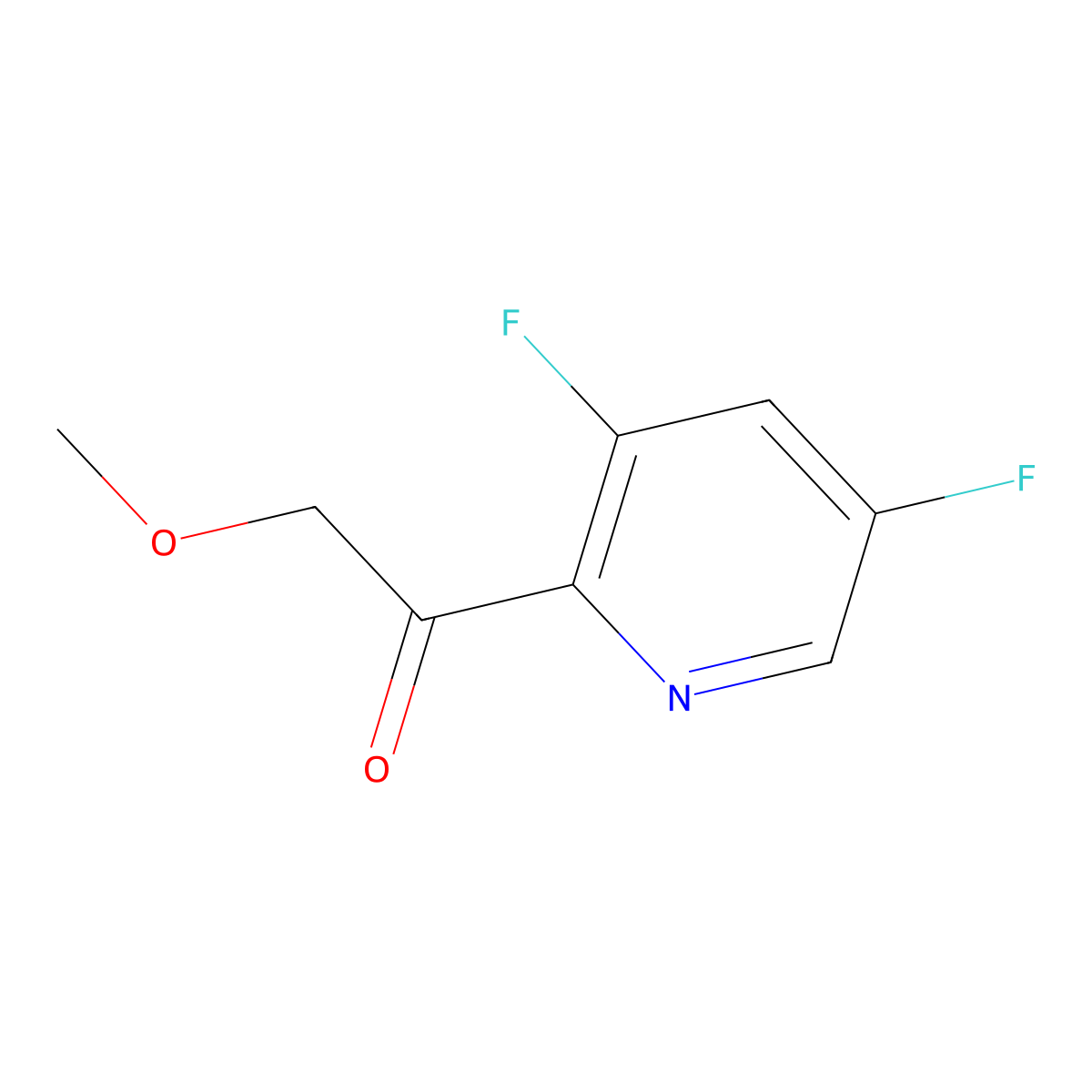 1-(3,5-Difluoropyridin-2-yl)-2-methoxyethanone molecular structure, CAS 1075756-93-2