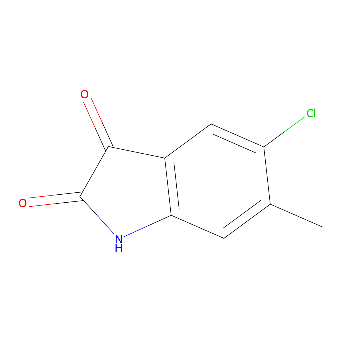 5-Chloro-6-methylindoline-2,3-dione molecular structure, CAS 107583-35-7
