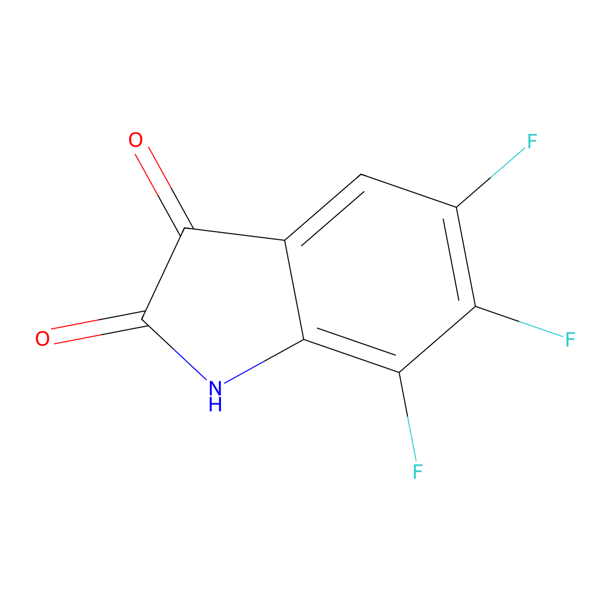5,6,7-Trifluoroindoline-2,3-dione molecular structure, CAS 107583-37-9