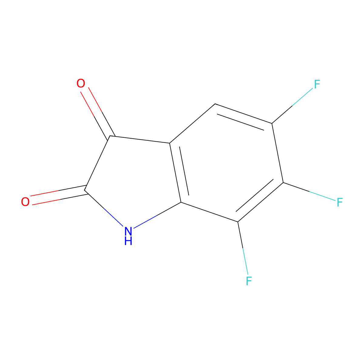 5,6,7-Trifluoroindoline-2,3-dione molecular structure, CAS 107583-37-9