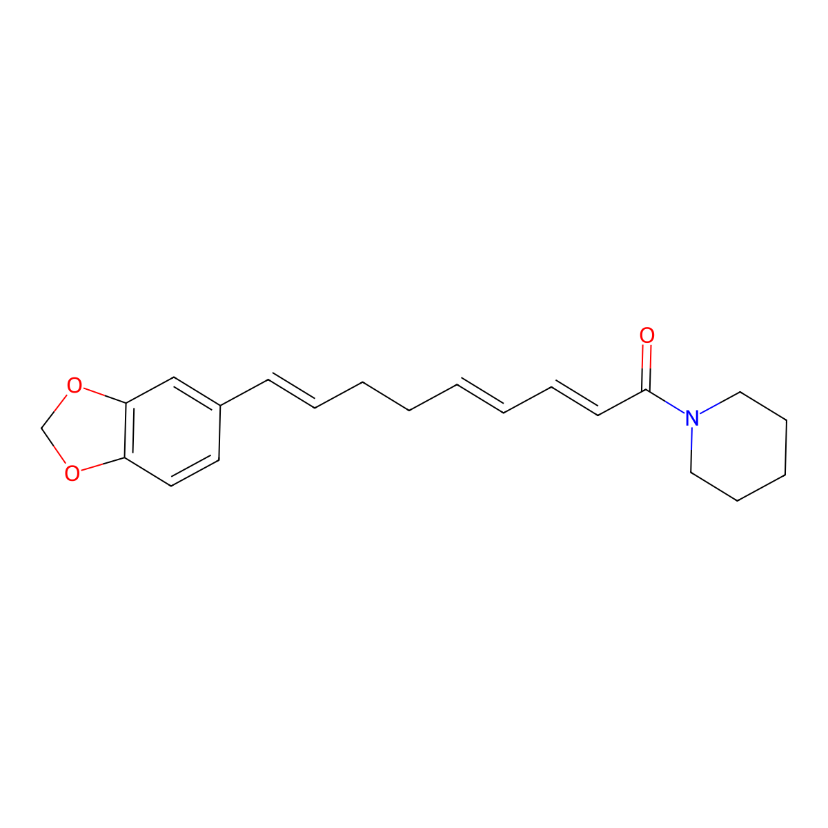 Dehydropipernonaline molecular structure, CAS 107584-38-3