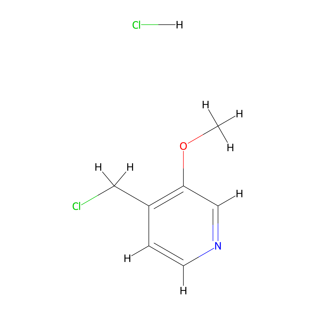 4-(Chloromethyl)-3-methoxypyridine hydrochloride molecular structure, CAS 107588-90-9
